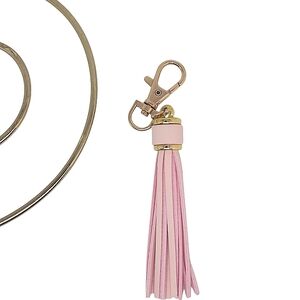 Stylish Light Pink Tassel Keychain